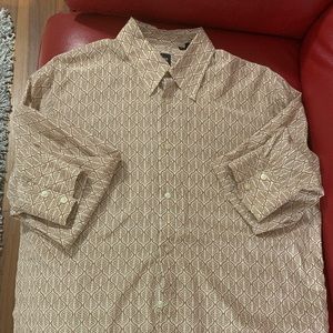 HUGO BOSS cotton-silk dress shirt sz XL Like New